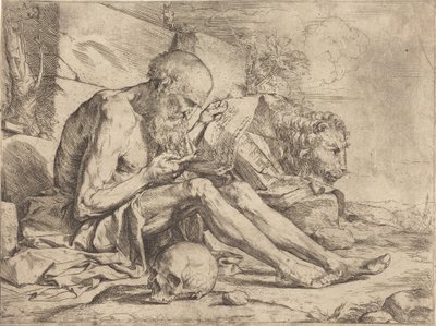 Święty Hieronim czytający autorstwa Jusepe de Ribera