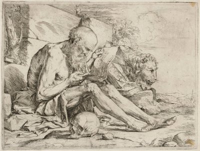Czytający święty Hieronim autorstwa Jusepe de Ribera
