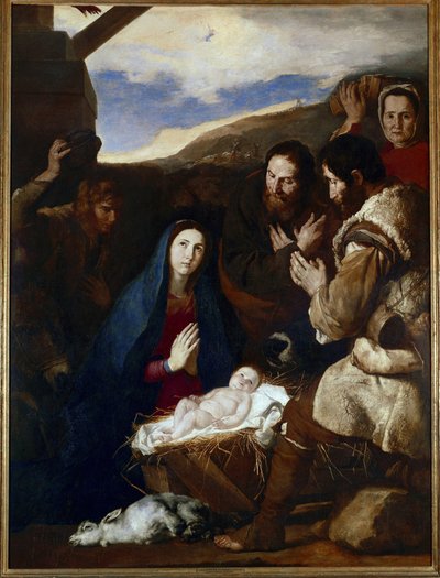 Adoracja pasterzy Obraz Jose de Ribera dit il Spagnoletto „”hiszpański””” autorstwa Jusepe de Ribera