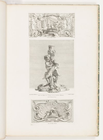 Tablica ozdobna przedstawiająca porwanie Hélène, pl. 24 w Oeuvre autorstwa Juste Aurèle Meissonnier