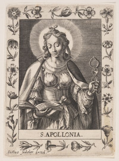 Święta Apollonia autorstwa Justus Sadeler