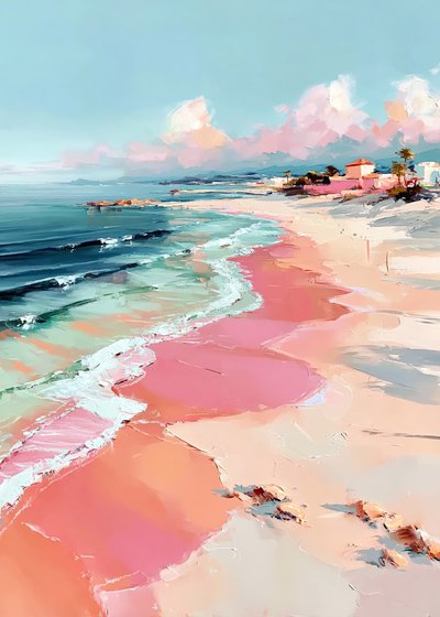 Różowa plaża – raj autorstwa Justyna Jaszke
