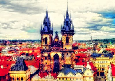 Wieże Starego Miasta w Pradze autorstwa Justyna Jaszke