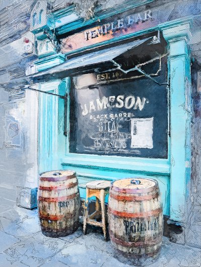 Wejście do baru „Rustic Blue” autorstwa Justyna Jaszke