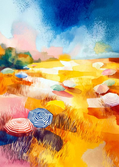 Parasole „Sunny Field” autorstwa Justyna Jaszke