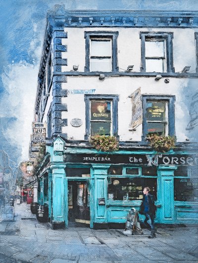 Temple Bar w Dublinie autorstwa Justyna Jaszke
