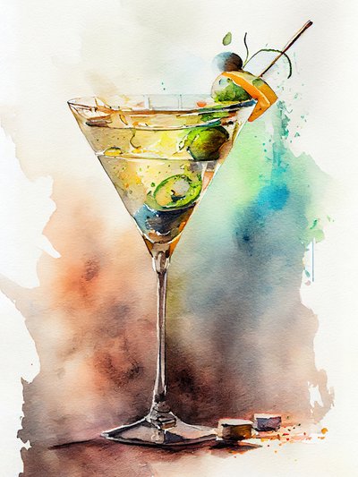 Żywy obraz przedstawiający martini autorstwa Justyna Jaszke