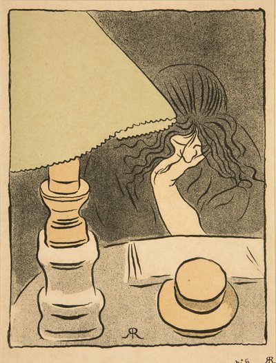 Kobieta i lampa, wyd. 1894 autorstwa József Rippl Rónai