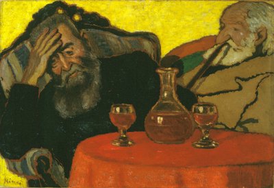 Mój ojciec i Piacsek z czerwonym winem autorstwa József Rippl Rónai
