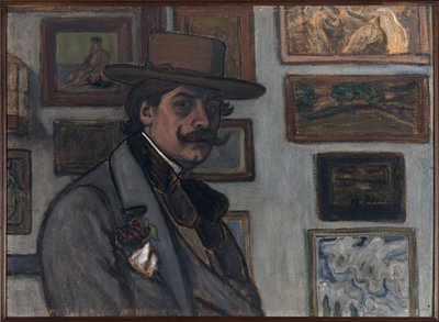 Autoportret w brązowym kapeluszu, 1897. autorstwa József Rippl Rónai