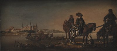Książę Christian, pozorny spadkobierca, polowanie na kaczki w zamku Nykøbing autorstwa KMS 1530 Monogrammist A.M.