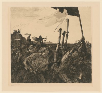 Zamieszanie (5. stan) autorstwa Käthe Kollwitz