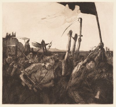 Zamieszanie (Uproar) autorstwa Käthe Kollwitz
