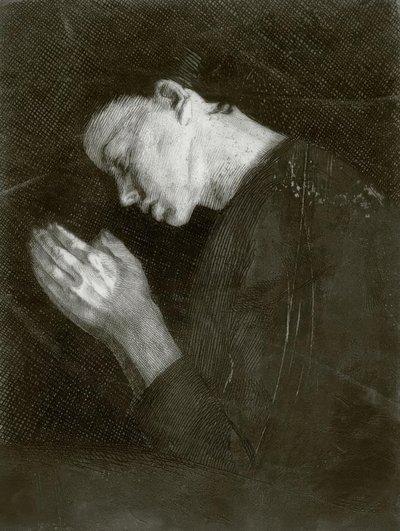 Modląca się dziewczyna autorstwa Käthe Kollwitz