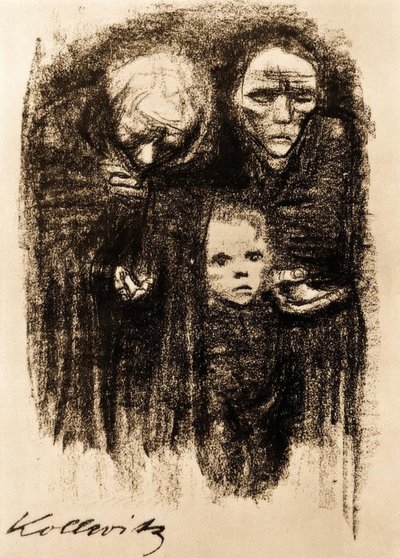Żebranie autorstwa Käthe Kollwitz