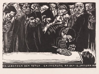 Karta pamiątkowa dla Karla Liebknechta, 1920. autorstwa Käthe Kollwitz