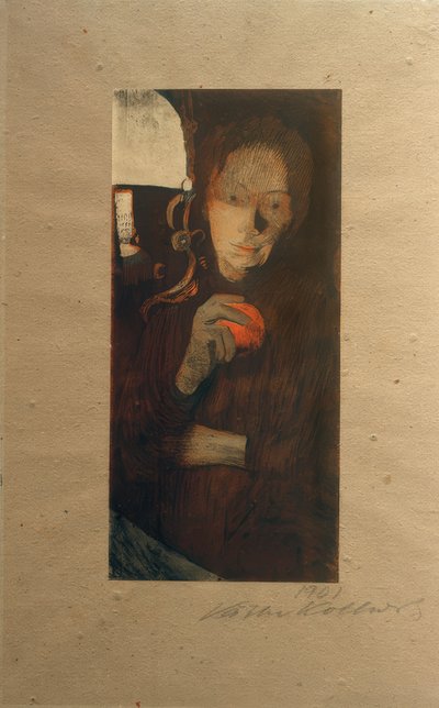 Kobieta z pomarańczą autorstwa Käthe Kollwitz