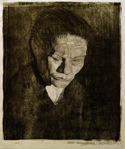 Obniżona głowa kobiety autorstwa Käthe Kollwitz