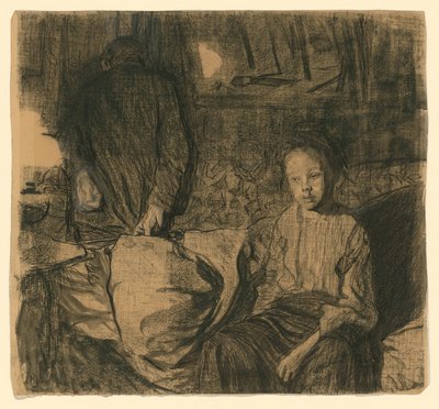 Młoda para (wersja pierwsza) autorstwa Käthe Kollwitz