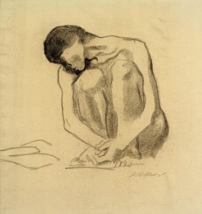 K. Kollwitz, Kucający akt kobiecy autorstwa Käthe Kollwitz