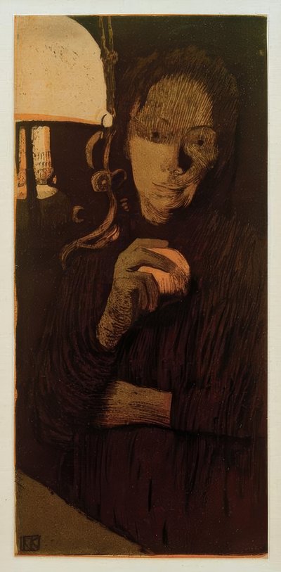 Käthe Kollwitz, kobieta z pomarańczą / 1901 autorstwa Käthe Kollwitz