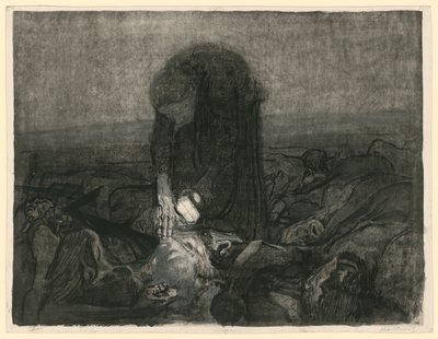 Pole bitwy (arkusz 6 z „Wojny chłopskiej”, wersja 2) autorstwa Käthe Kollwitz