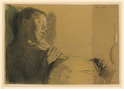 Schlafender Knabe (Das tote Kind) autorstwa Käthe Kollwitz