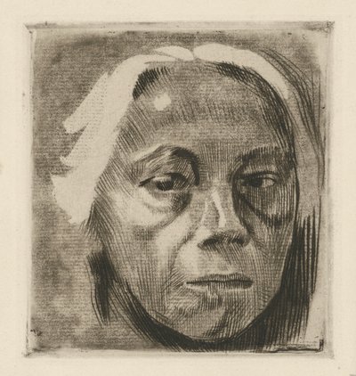 Autoportret (odrzucona wersja) autorstwa Käthe Kollwitz