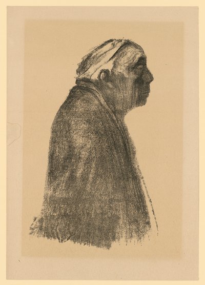 Autoportret z profilu w prawo (3. stan) autorstwa Käthe Kollwitz