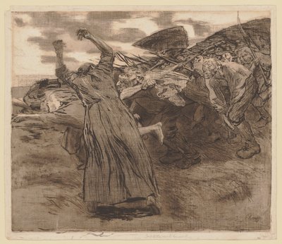 Arkusz nr 5 z cyklu „Wojna chłopska” autorstwa Käthe Kollwitz