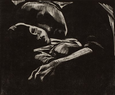 Śpiąca kobieta z dzieckiem autorstwa Käthe Kollwitz