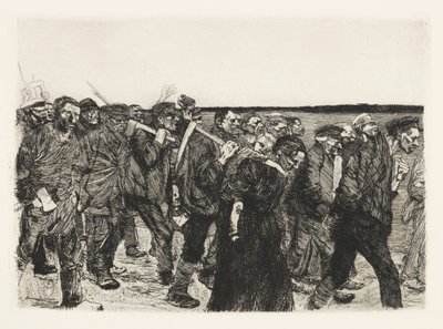 Weberzug (Marsz tkaczy) autorstwa Käthe Kollwitz
