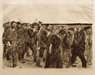 Pociąg tkacki autorstwa Käthe Kollwitz