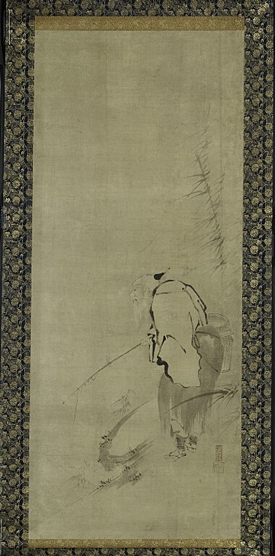Tryptyk przedstawiający Zhou Moushu, Xiwangmu i Taigong Wang autorstwa Kaiho Yusho