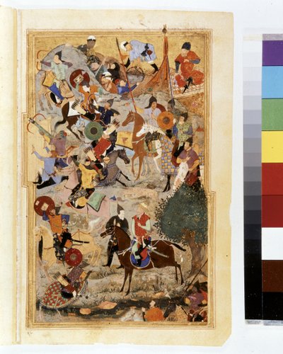 TIMUR (Tamerlane): Timur oblegający zamek szpitalnika w Smyrnie w 1402 r. autorstwa Kamal ud Din Behzad