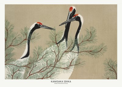 Żurawie z Momoyogusa autorstwa Kamisaka Sekka