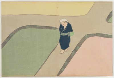 Kwiaty stu światów (Momoyogusa): Wiosenne pole (Haru no tanomo) autorstwa Kamisaka Sekka