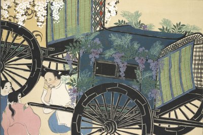 Hanazashi-guruma z Momoyo-gusa (Świat Rzeczy) t. II, wyd. 1909 (kolorowy drzeworyt blokowy) autorstwa Kamisaka Sekka
