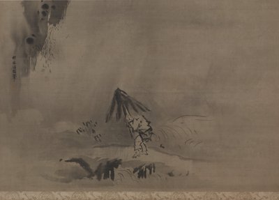 Wieczorny prysznic autorstwa Kanō Tan’yū