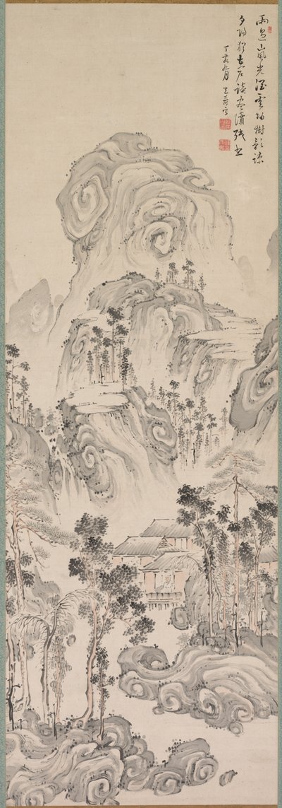 Krajobraz, 1767. autorstwa Kan Tenju