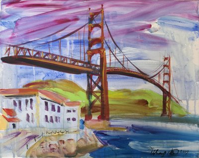 Most Golden Gate w San Francisco autorstwa Kanat Ibragimov