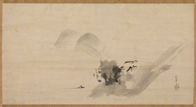 Krajobraz, okres Edo, XVII wiek. autorstwa Kanō Tan’yū
