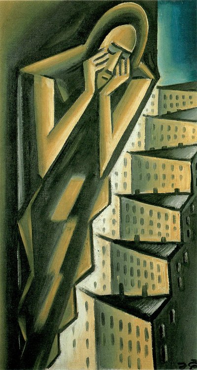 Kobieta nad miastem, ok. 1917-1920 autorstwa Karel Capek