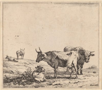 Krowa, Byk i Cielę autorstwa Karel Dujardin