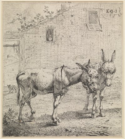 Dwa osły autorstwa Karel Dujardin