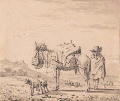 Mężczyzna z mułem autorstwa Karel Dujardin