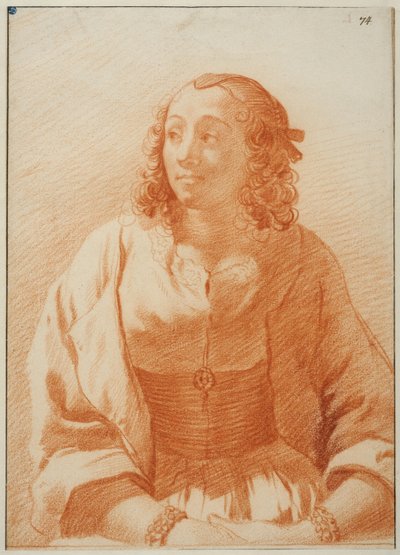 Porträt einer jungen Frau autorstwa Karel Dujardin