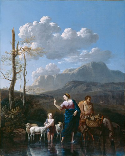 Powrót Świętej Rodziny z Egiptu autorstwa Karel Dujardin