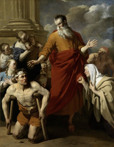 Św. Paweł uzdrawiający kalekę w Listrze autorstwa Karel Dujardin