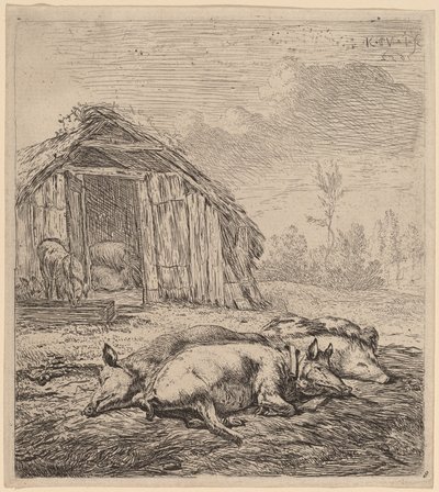 Trzy świnie autorstwa Karel Dujardin
